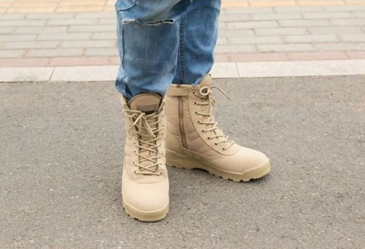 Camel tactical boots for men in Pakistan by GENZY OFFICIAL