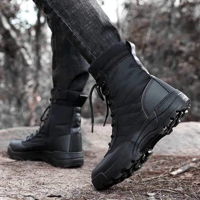 Men’s black tactical footwear by GENZY OFFICIAL