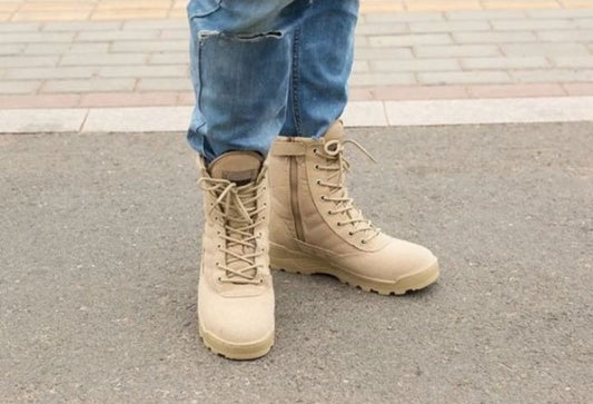 Camel tactical boots for men in Pakistan by GENZY OFFICIAL