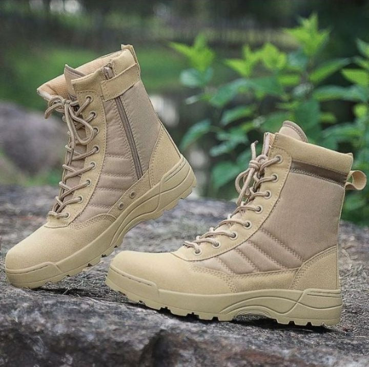 GENZY OFFICIAL camel tactical boots for men